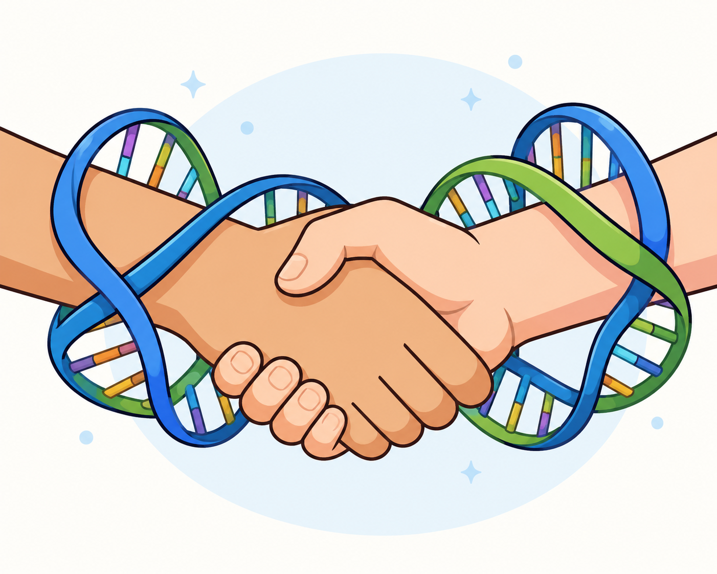 Illustration representing scientific collaboration